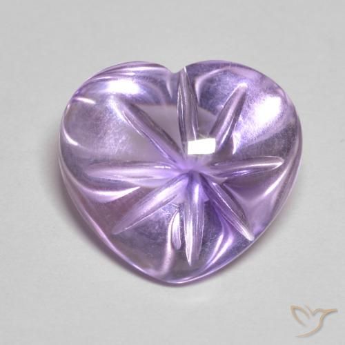 Ametista Violeta rosado Natural 6.37ct, Coração, Transparente