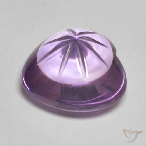 Ametista Violeta rosado Natural 6.37ct, Coração, Transparente