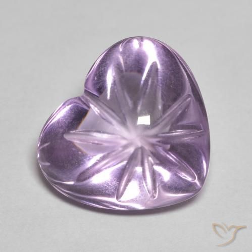Ametista Violeta médio Natural 6.81ct, Coração, Transparente