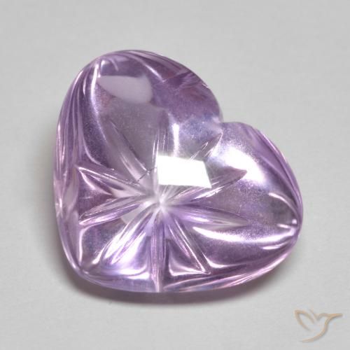 8.56ct Natural íris violeta Ametista, Coração, Transparente