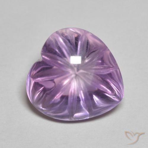 5.59ct Natural Violeta médio Ametista, Coração, Transparente