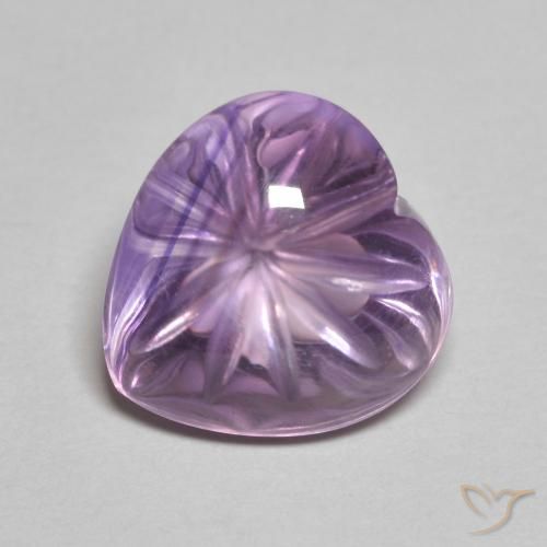 Ametista Violeta médio Natural 5.59ct, Coração, Transparente