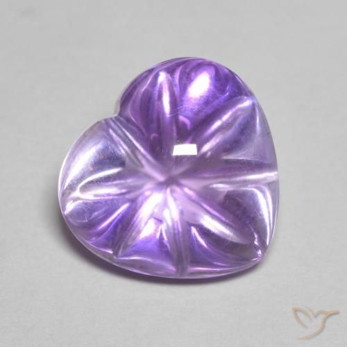 Ametista Tonalidade Violeta Profunda Natural 3.90ct, Coração, Transparente