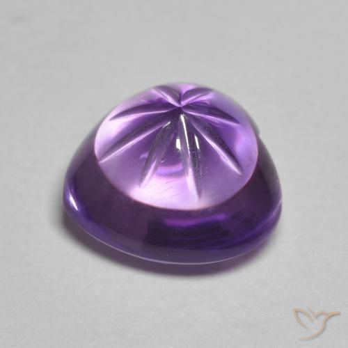 Ametista Tonalidade Violeta Profunda Natural 3.90ct, Coração, Transparente