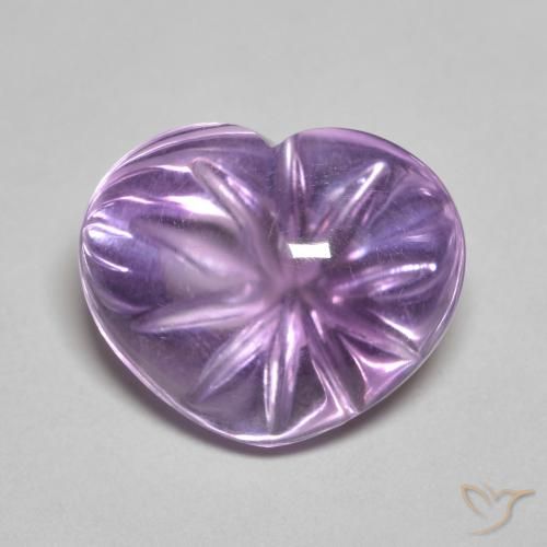 6.76ct Natural Violeta rosado Ametista, Coração, Transparente