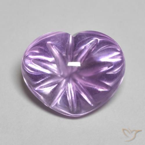 Ametista Violeta rosado Natural 6.76ct, Coração, Transparente