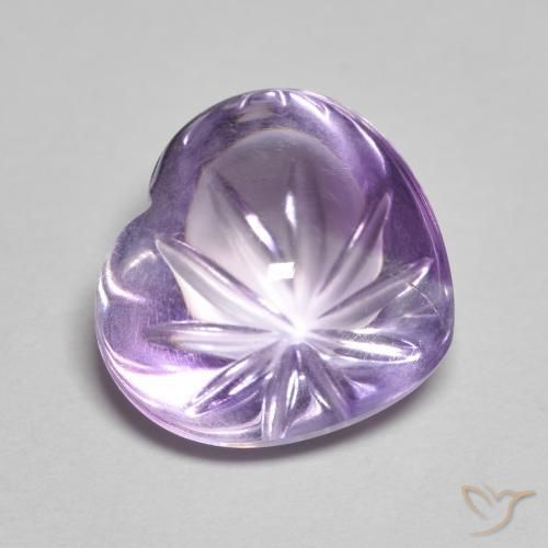 5.78ct Natural Profundo Iris Violeta Ametista, Coração, Transparente