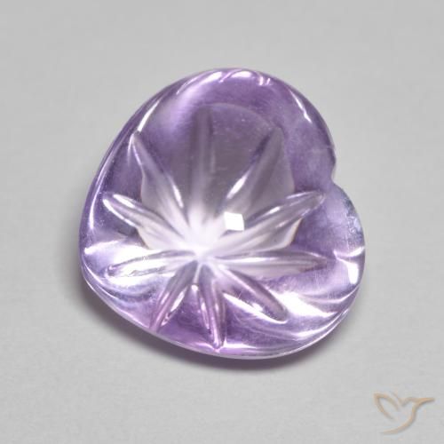 Ametista Profundo Iris Violeta Natural 5.78ct, Coração, Transparente