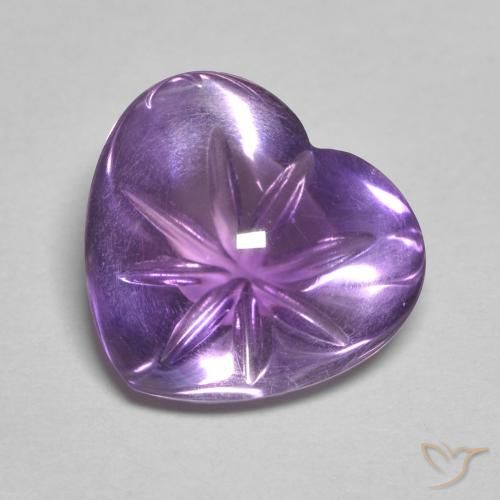 Ametista Violeta médio Natural 3.70ct, Coração, Transparente