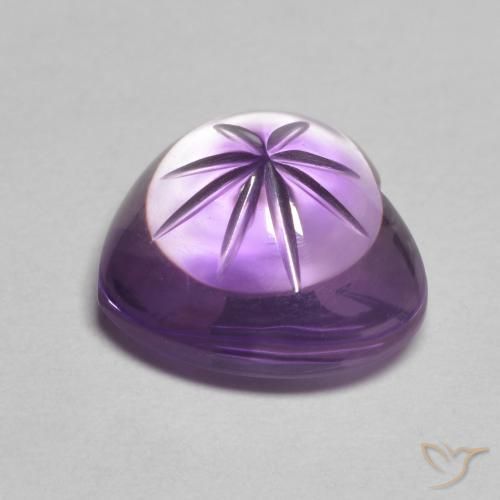 Ametista Violeta médio Natural 3.70ct, Coração, Transparente