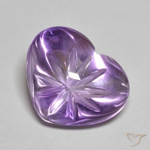 5.94ct Natural Violeta médio Ametista, Coração, Transparente