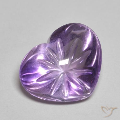 Ametista Violeta médio Natural 5.94ct, Coração, Transparente