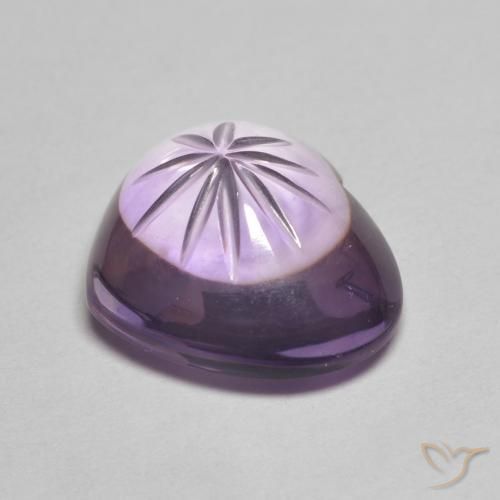 Ametista Violeta médio Natural 5.94ct, Coração, Transparente