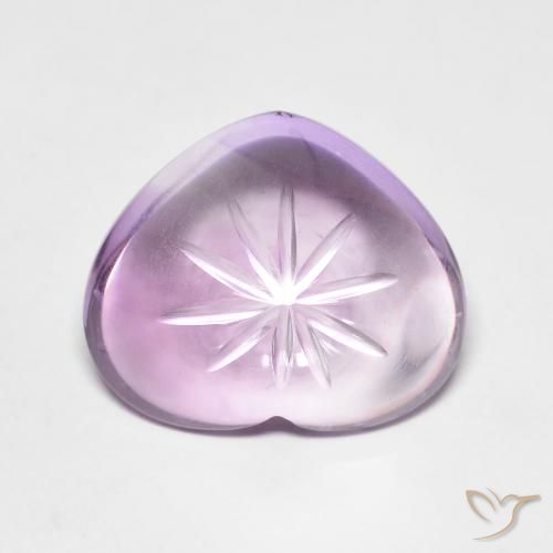 6.53ct Natural íris violeta Ametista, Coração, Transparente