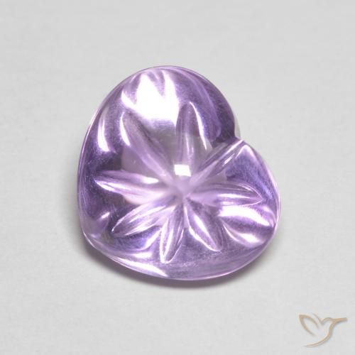 Ametista Profundo Iris Violeta Natural 4.57ct, Coração, Transparente