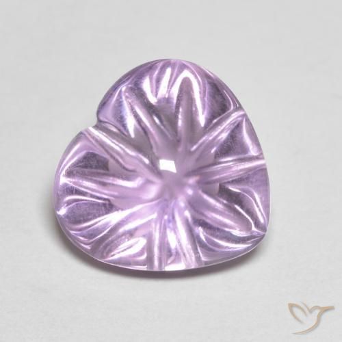5.76ct Natural íris violeta Ametista, Coração, Transparente