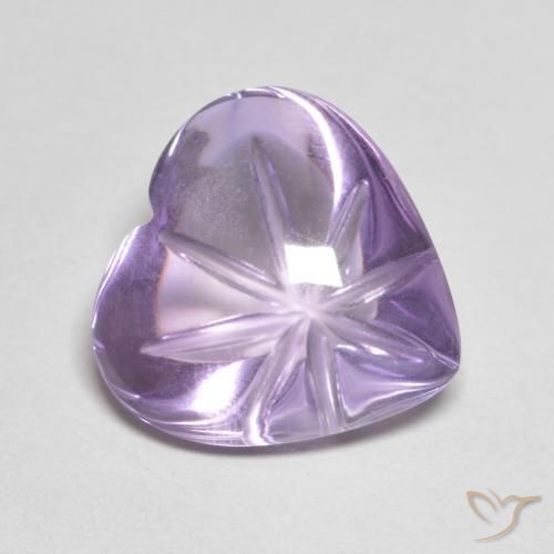 5.23ct Natural Violeta médio Ametista, Coração, Transparente