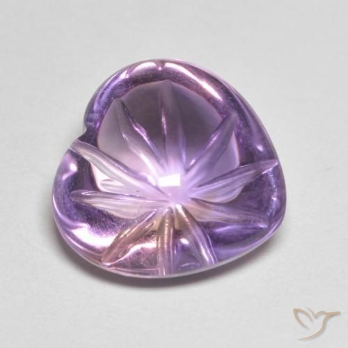 6.90ct Natural Sangria Violeta Ametista, Coração, Transparente
