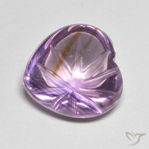 Ametista Sangria Violeta Natural 6.90ct, Coração, Transparente