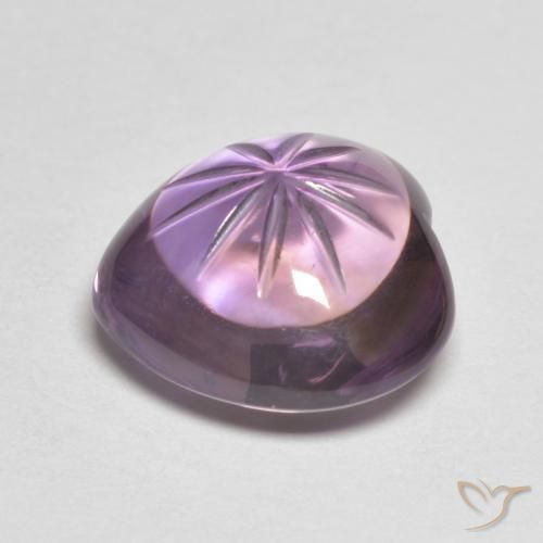 Ametista Sangria Violeta Natural 6.90ct, Coração, Transparente