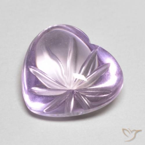 6.16ct Natural íris violeta Ametista, Coração, Transparente