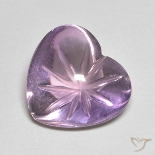 5.85ct Natural Violeta rosado Ametista, Coração, Transparente