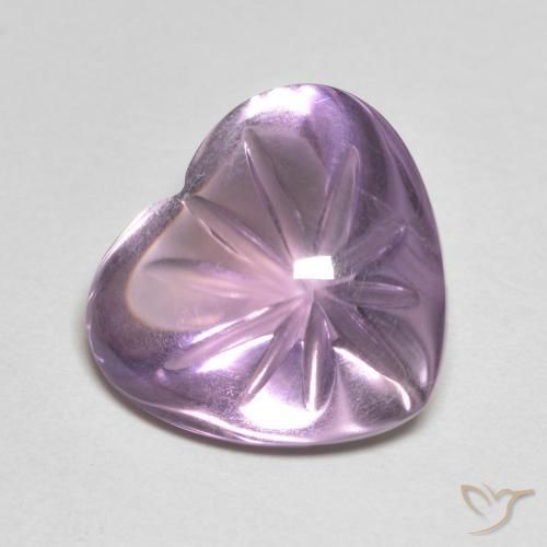 Ametista Violeta rosado Natural 5.85ct, Coração, Transparente