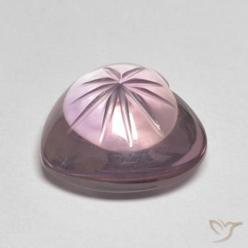 Ametista Violeta rosado Natural 5.85ct, Coração, Transparente