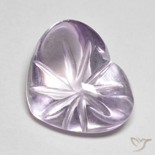 Ametista Violeta claro Natural 9.41ct, Coração, Transparente