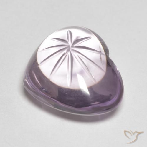 Ametista Violeta claro Natural 9.41ct, Coração, Transparente