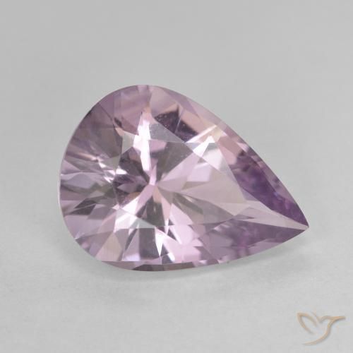 Ametista Violeta médio Natural 3.44ct, Formato de pêra, VVS