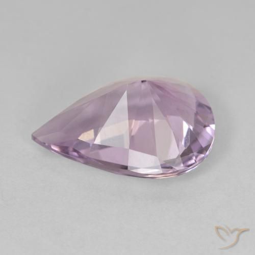 Ametista Violeta médio Natural 3.44ct, Formato de pêra, VVS