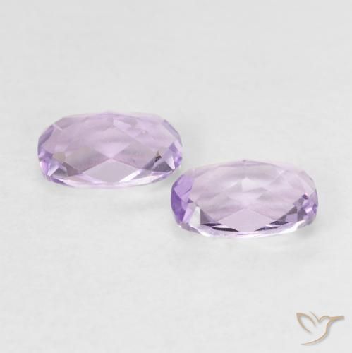 Pedras preciosas de Ametista Violeta rosado natural de 0.97 ct, Almofada, VVS-VS