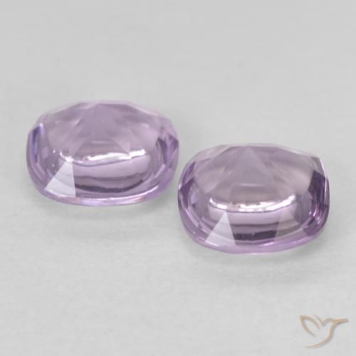 Pedras preciosas de Ametista Violeta avermelhado claro natural de 0.96 ct, Almofada, Transparente
