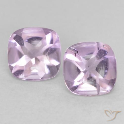 1.11ctw Natural Violeta avermelhado claro Ametista, Almofada, Transparente