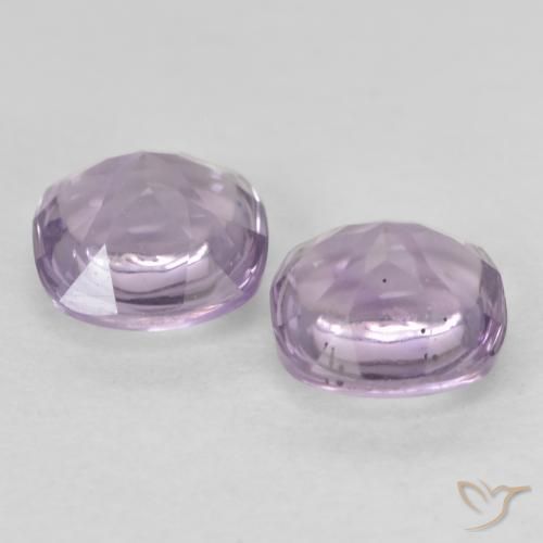 Pedras preciosas de Ametista Violeta avermelhado claro natural de 1.11 ct, Almofada, Transparente