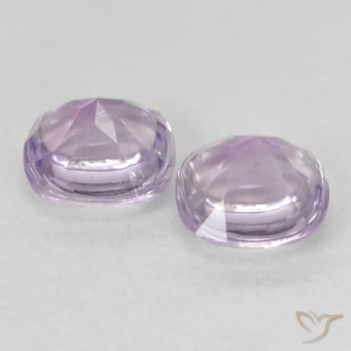 Pedras preciosas de Ametista Violeta claro natural de 1.04 ct, Almofada, Transparente