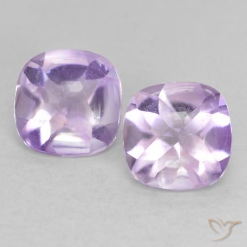 1.04ctw Natural Violeta claro Ametista, Almofada, Transparente