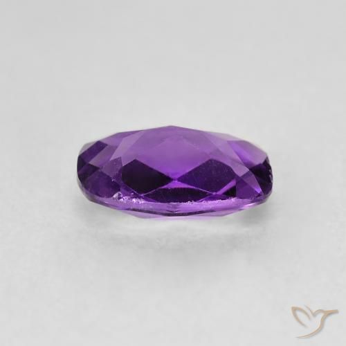 Ametista Violeta Púrpura Médio Natural 0.74ct, Almofada cortada, VVS