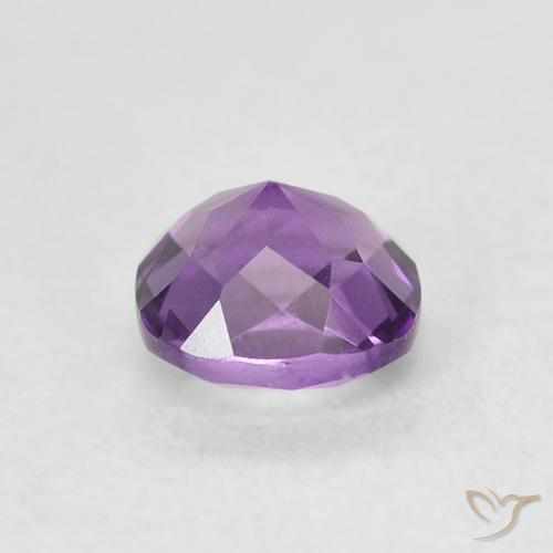 Ametista Violeta Vívido Natural 0.55ct, Almofada cortada, VVS