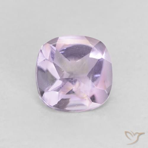 0.52ct Natural Violeta claro Ametista, Almofada, Transparente