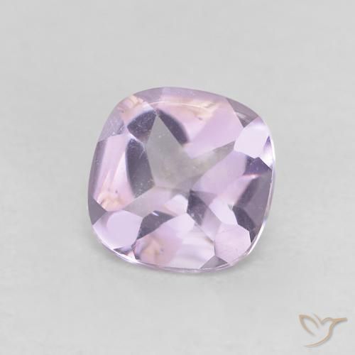 Ametista Violeta claro Natural 0.52ct, Almofada, Transparente