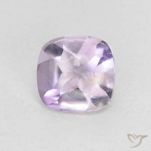 0.51ct Natural Violeta claro de íris Ametista, Almofada, Transparente