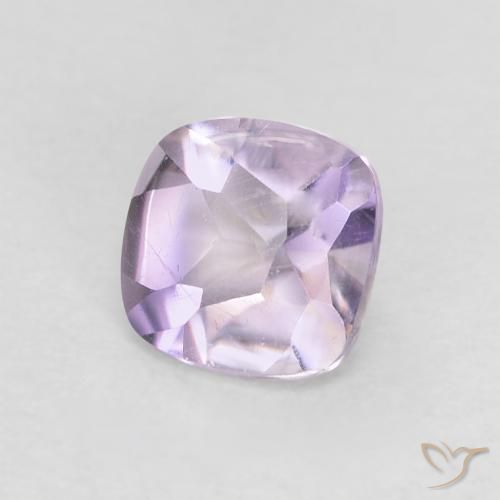 Ametista Violeta claro de íris Natural 0.51ct, Almofada, Transparente