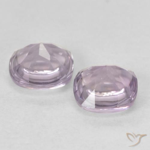 Pedras preciosas de Ametista Branco-rosa arroxeado natural de 1.06 ct, Almofada, Transparente