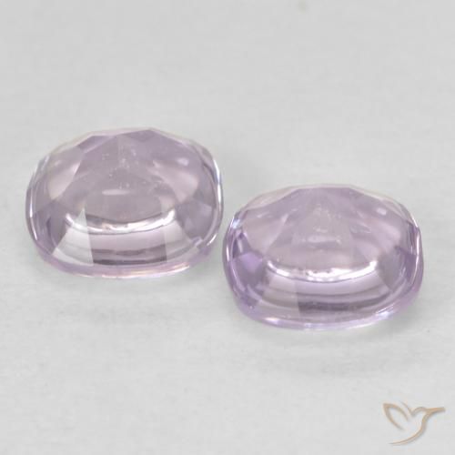 Pedras preciosas de Ametista Branco-rosa arroxeado natural de 1.08 ct, Almofada, Transparente
