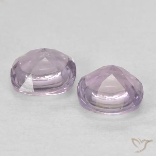 Pedras preciosas de Ametista Branco-rosa arroxeado natural de 1.05 ct, Almofada, Transparente
