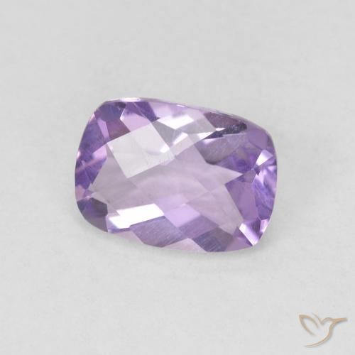 Ametista Violeta médio Natural 0.85ct, Almofada, VVS