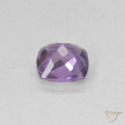 Ametista Violeta rosado Natural 0.48ct, Almofada, VVS
