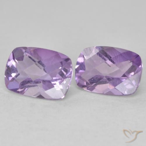 Pedras preciosas de Ametista Violeta rosado natural de 1.74 ct, Almofada, VVS-VS